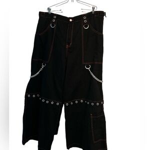 WIDOW SOLD @ DOLLS KILL BLACK & RED JEANS/JORTS!!
